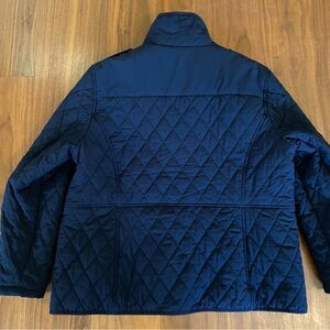 Tommy Hilfiger Men’s XL Navy Blue Quilted Jacket Snap Front Insulated